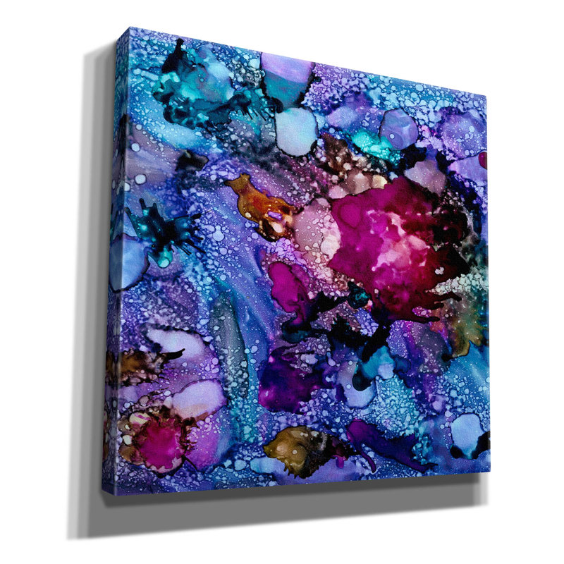 «Purple Outburst I» par Regina Moore, H 12 po x l 12 po x P 0,75 po