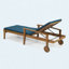 Chaise longue de jardin inclinable en bois d'acacia à 5 positions avec chaises longues réglables