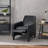 Linen Manual Push Back Recliner Chair-303490804