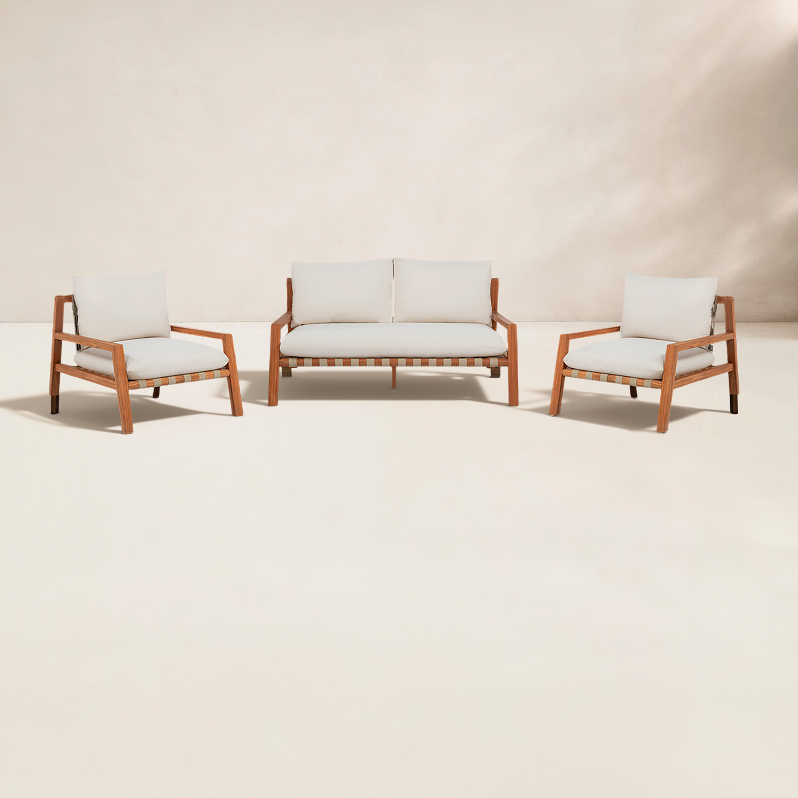 Charlotte 61" Teak Patio Loveseat