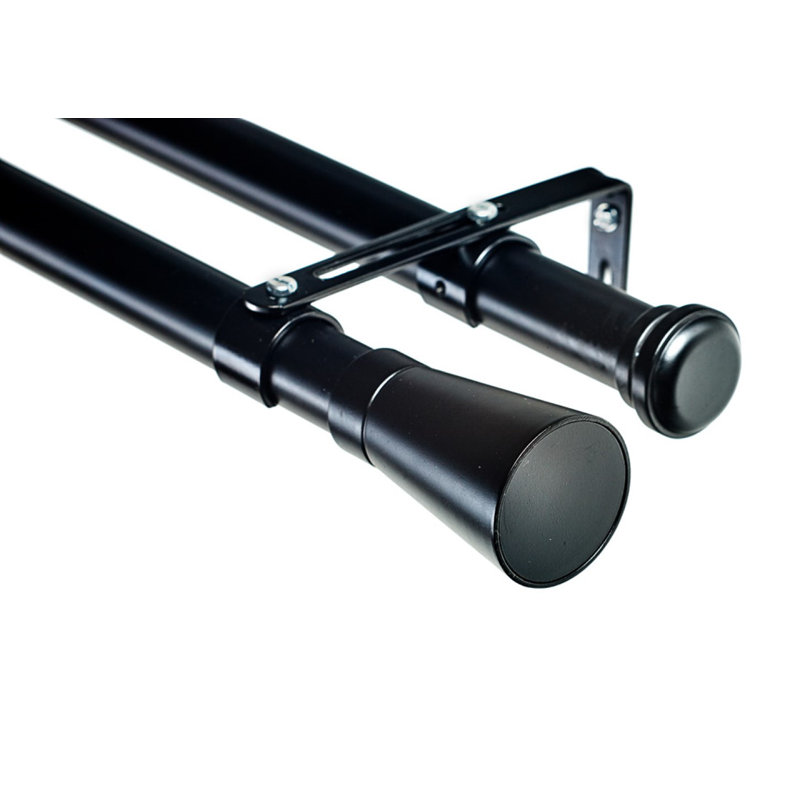 Epes Double Curtain Rod, 3" H x 48" W x 6" D