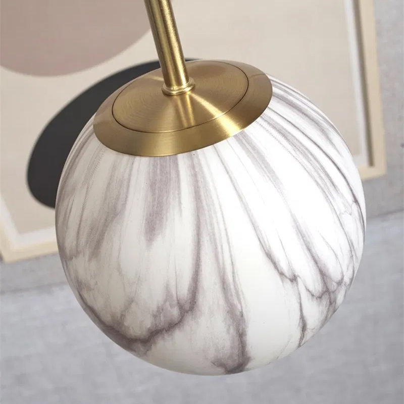Glass Table Lamp, 28cm H x 22cm W x 22cm D
