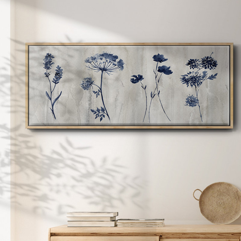 Toile encadrée indigo, H 24 po x l 60 po