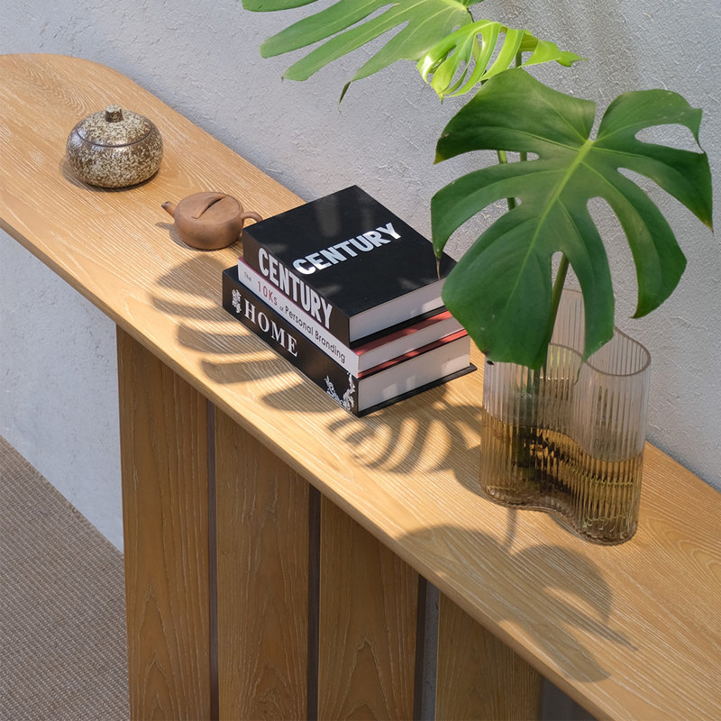 Modern Minimalist Solid Wood Console Table, 33.46" H x 62.99" W x 11.81" D