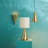 Brass Ripple Torchiere Sconce