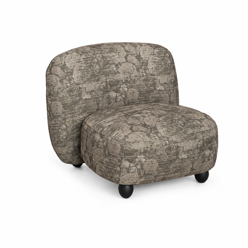 Morro Accent Chair, Light Brown Fabric