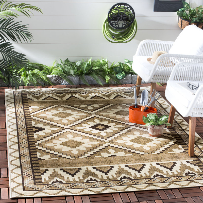 Northpoint Performance Southwestern Indoor/Outdoor Area Rug, Rectangle 4' x 5'7"