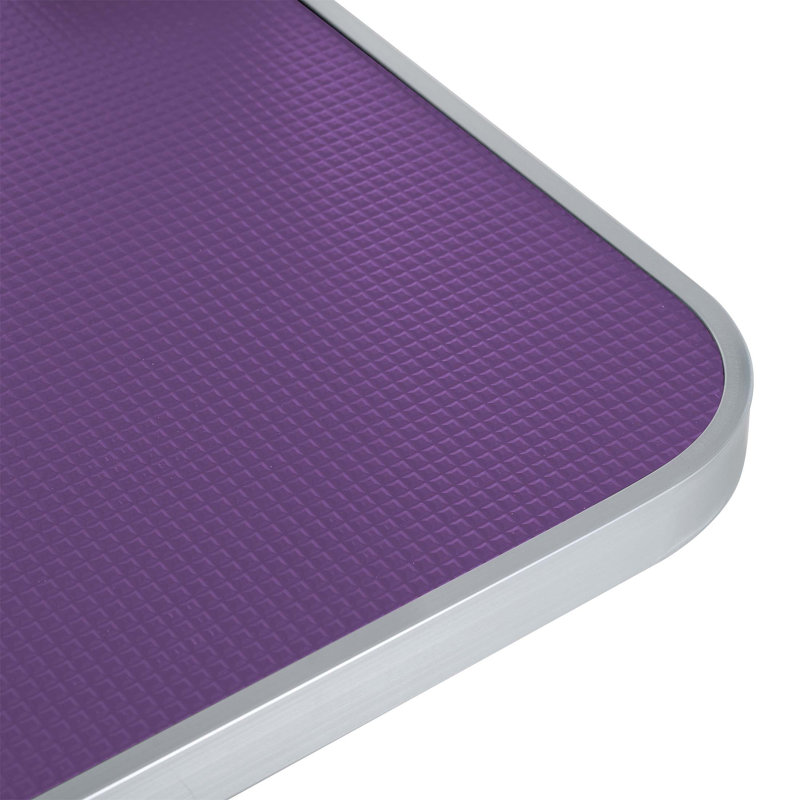 42" Purple Folding Pet Grooming Table with Stainless Steel Frame and Rubber Mat