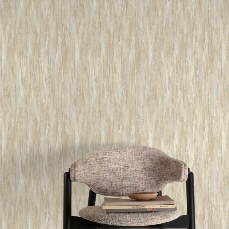 Textured Vibes Collection Patinated Plain Wallpaper Roll, Grey