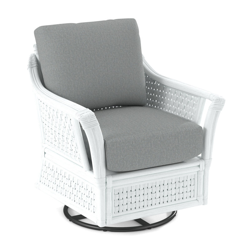 Boca Armchair, Frost White, Light Blue Performance Fabric; 0851-55