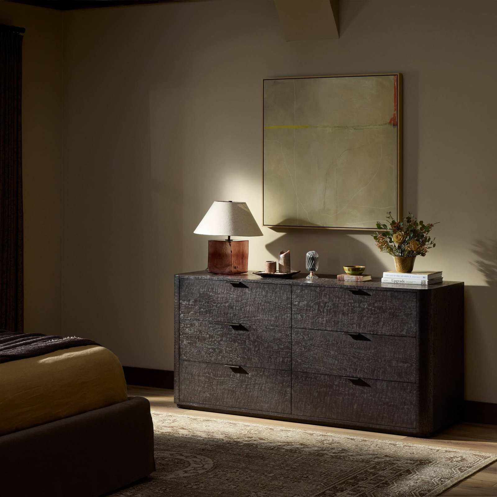 Meliah 6 Drawer Dresser-Dark Tamo Ash Veneer