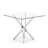 Glass Top Metal Base Dining Table-333366490