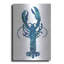Art mural en métal luxueux «Bright Lobster Blue» par Cindy Jacobs, 16 po x 24 po
