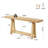 Natural Style Solid Wood Entryway Table with Two-Tier Storage, Farmhouse Design for Versatile Home Use and Durability