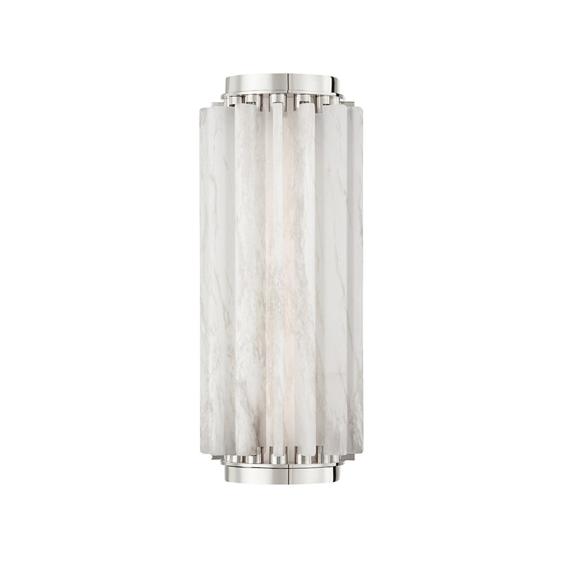 Hillside 1 Light Wall Sconce, Polished Nickel