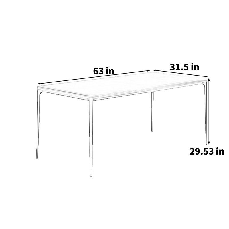 Rosbel, H 29,50 po x L 63 po x l 31,5 po 