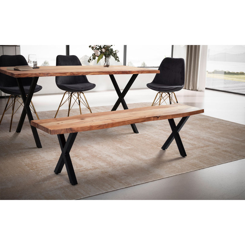 Grantsburg Wood Bench, 45cm H x 140cm W x 40cm D