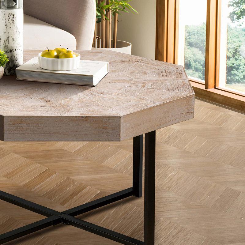 Table basse Farmhouse, Bois de chêne naturel