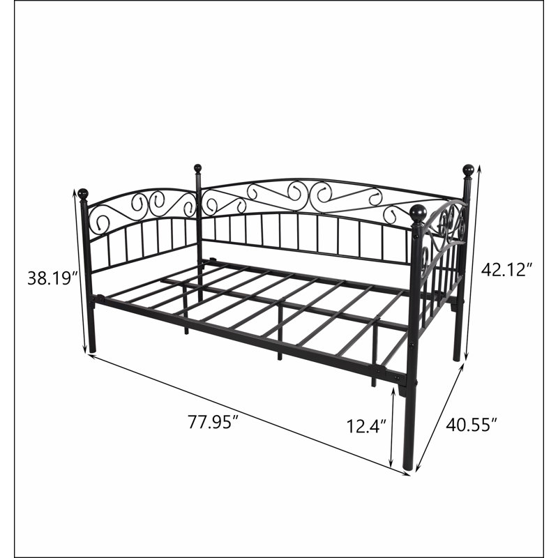 Canapé-lit en métal avec base de lit multifonctionnel et base de lit avec tête de lit