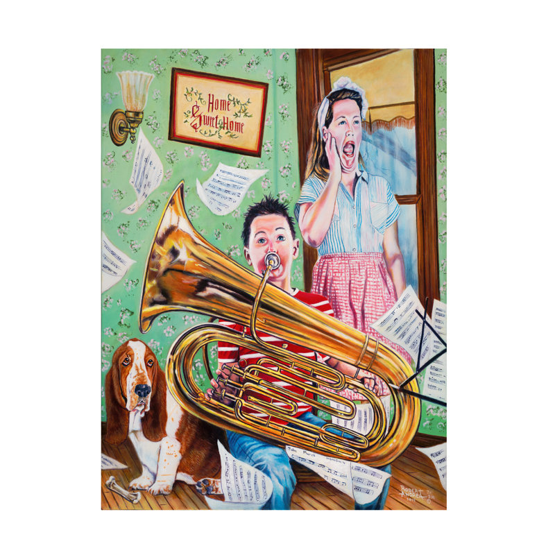 «Robert Tuba Maestro», art sur toile, H 19 po x l 14 po