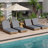 Lounge chaise Set, Acacia solid wood with  LOUNGE CUSHION (Cream+TRIPLE FOLDS) - Matching Dark Grey Version Available-1185036269