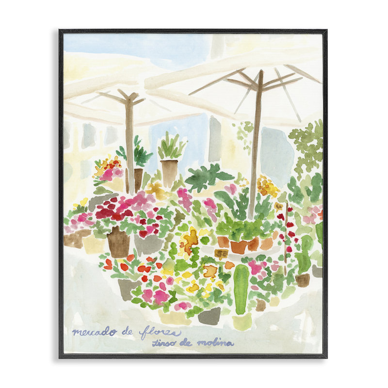  Toile couverte jardin gris, estampe numérique par June Erica Vess, H 14 po x l 11 po, Giclée encadrée noir minuit