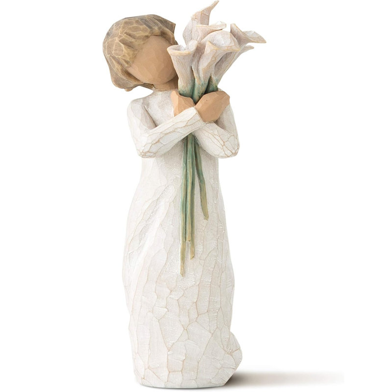 Figurine en résine peinte à la main Willow Tree Angel of Beautiful Wishes