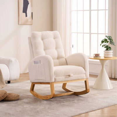 Chaise berçante d'appoint avec repose-pieds