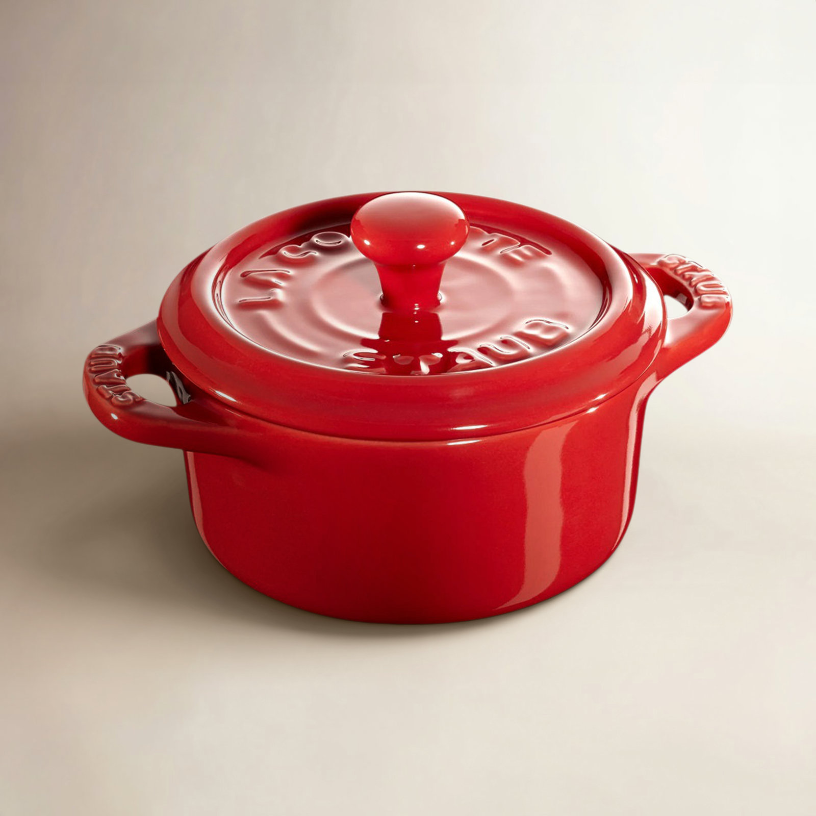 Staub Mini Ceramic Cocotte, Cherry