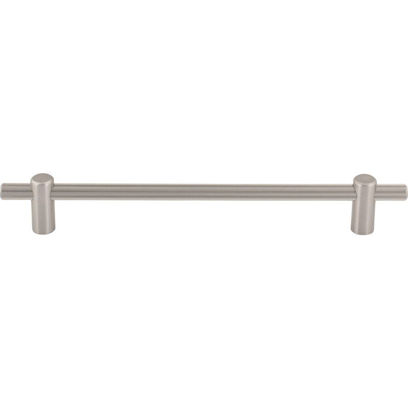 Dempsey Bar Pull, 7 9/16" Center To Center, Brushed Satin Nickel