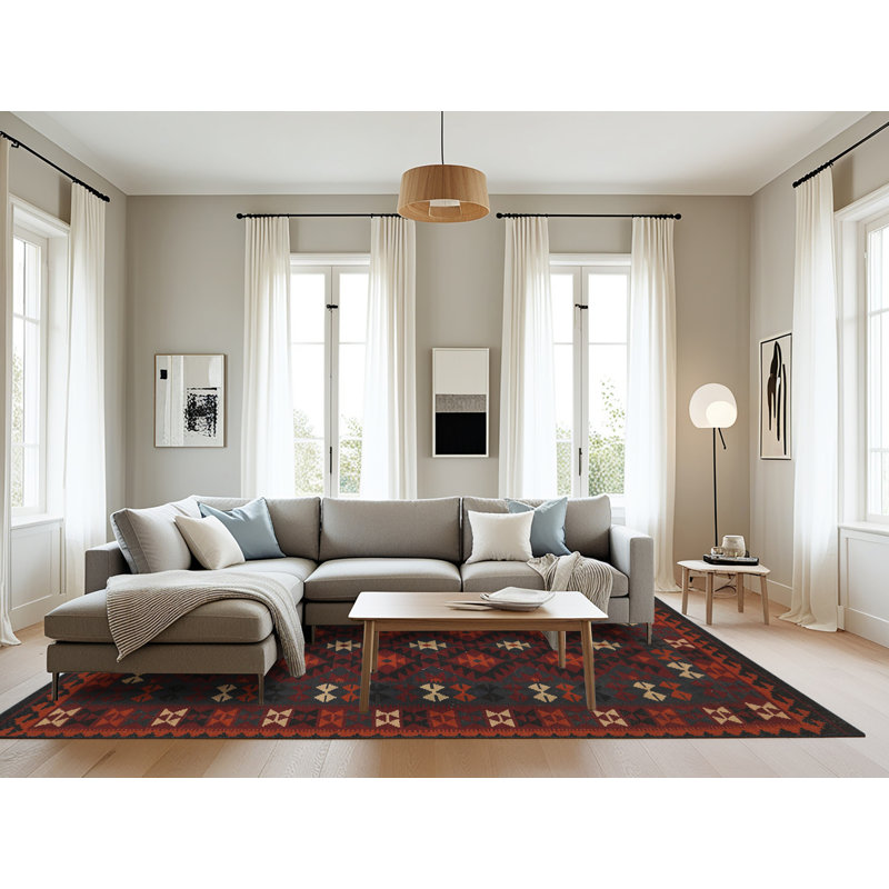 Tapis rouge à motif sud-ouest, Rectangle 8 pi x 12 pi