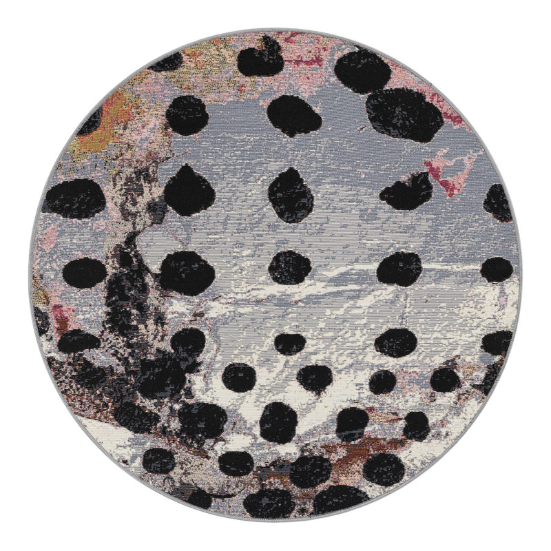 Keazia Indoor/Outdoor Area Rug, Round 4'1"