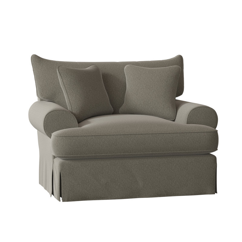 Chalkline Upholstered Armchair, Craftwood 16 Gray Performance Chenille, No