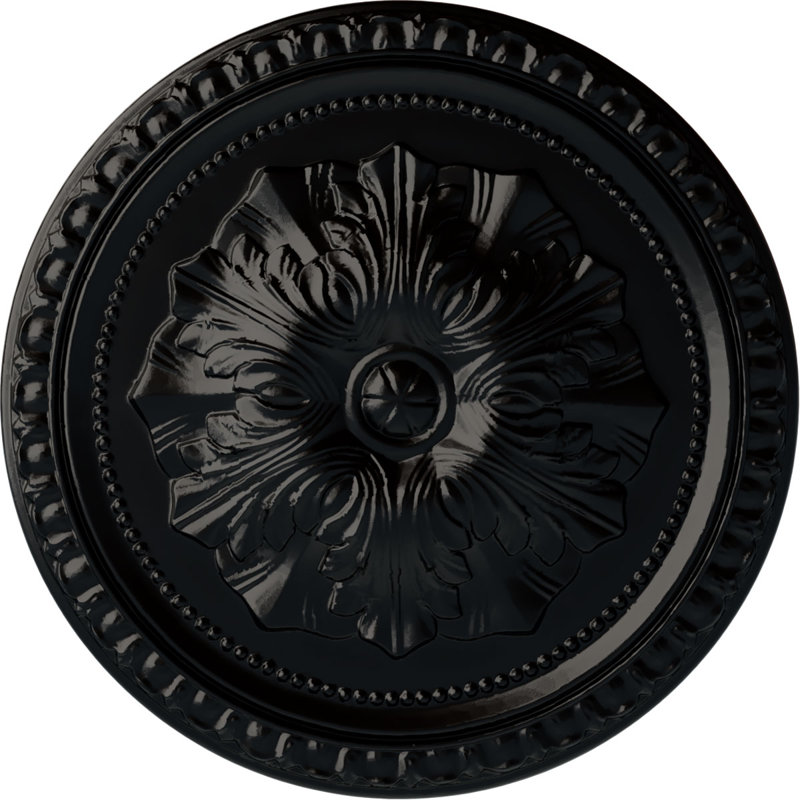 Endurathane Richmond Ceiling Medallion, 18"OD x 1 3/8"P (Fits Canopies up to 2 5/8"), Hand-Painted Night Shade Finish