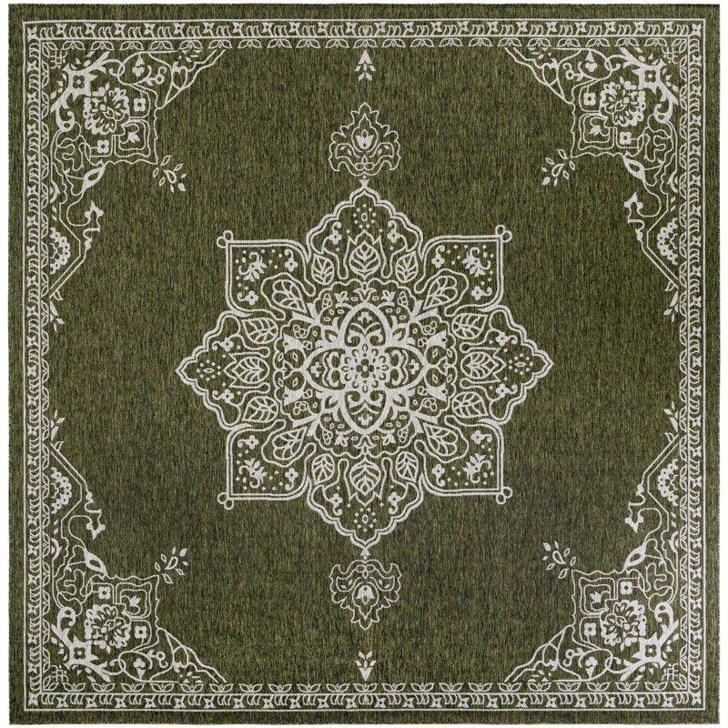 Tapis transitionnel Tollefson couleur forêt, Carré 12 pi