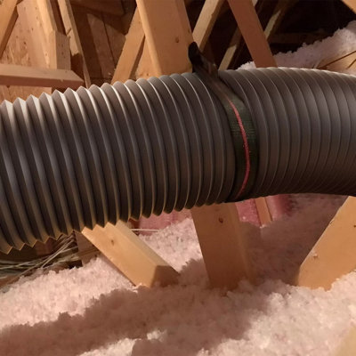 iPower Flexible Ducting with 2 Clamps Included 4 Layer Protection Dryer Vent Hose for HVAC Heating Cooling Ventilation and Exhaust