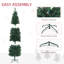 Grand arbre de Noël artificiel avec base en acier, vert-1394407316