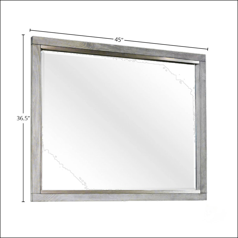 Miroir de paysage exquis avec design transitionnel et verre biseauté pour un impact visuel éblouissant dans n'importe quel espace.