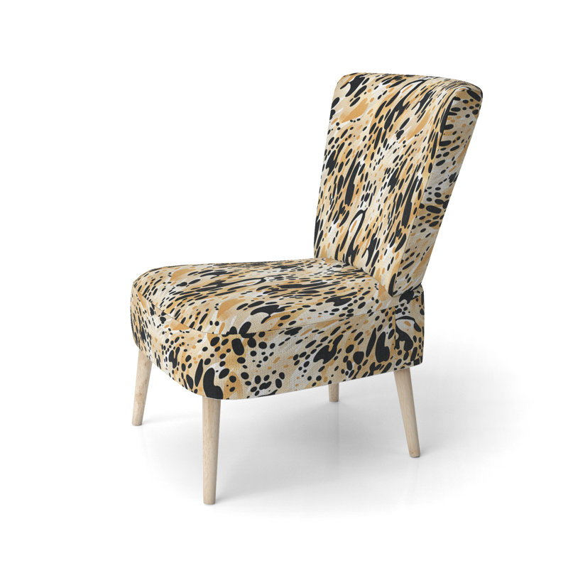 Chaise d'appoint rembourrée Feline Grace Cheetah Print