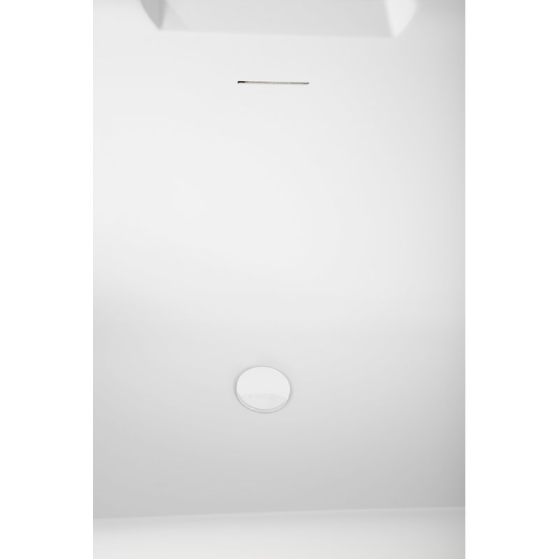 Baignoire autoportante 67 po avec drain interne Streamline, Blanc lustré