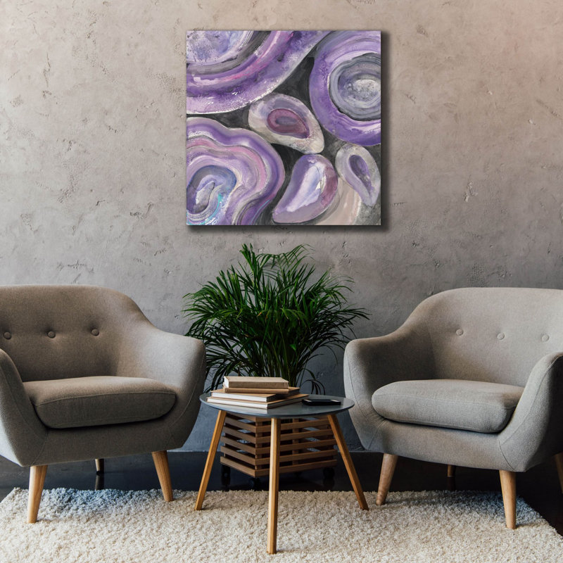Toile épique Graffiti «Circle Rain V2» par Albena Hristova, 12 po x 12 po, H 37 po x l 37 po x P 1,5 po