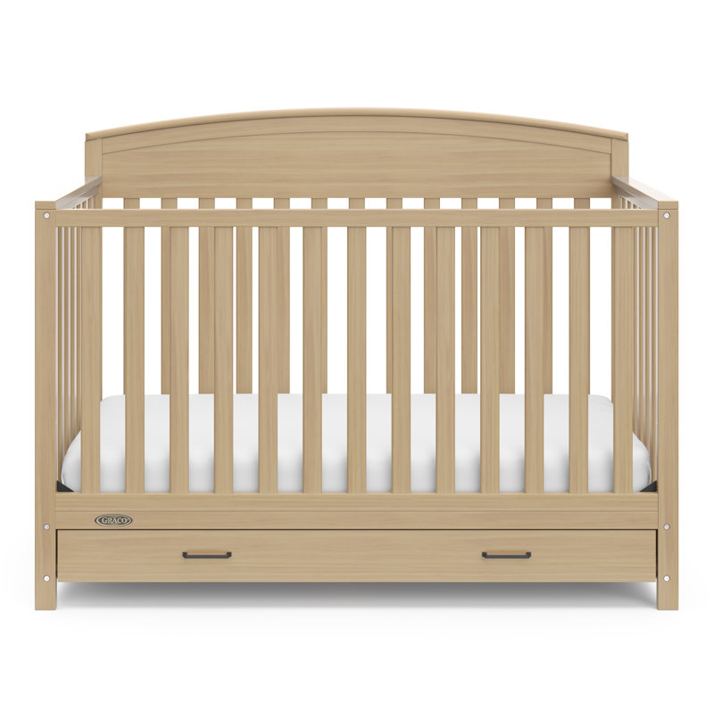 Lit de bébé convertible 5 en 1 avec tiroir Benton, Bois flottant, Lit à barreaux