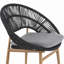 Ensemble de salle à manger d'extérieur pour patio 7 pièces, chaise de salle à manger en osier 6 pièces avec coussin, table de salle à manger 1 pièce en bois d'acacia