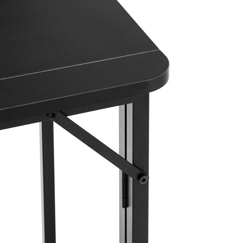 Bureau pliable noir de 31,5 pouces, petits espaces et portable pour différentes zones, facile à ranger