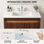 Meuble-lavabo cannelé 30 po avec comptoir en céramique, meuble-lavabo simple avec 3 tiroirs-1108708682-1108708692