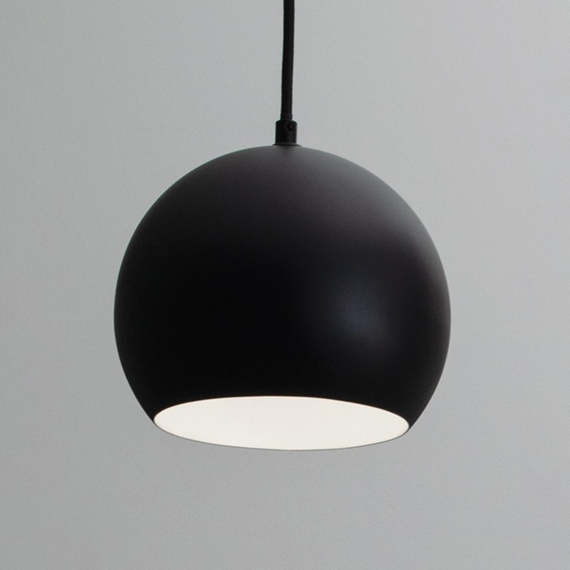 Kanisha 1 - Light Single Pendant, 7.87"H x 6.3"W x 6.3"D, Black