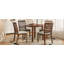 Ensemble de table de salle à manger 5 pièces pour 4 personnes, 1 table de salle à manger pliante en bois + 4 chaises rembourrées, conception compacte pour petits appartements et salles à manger - Brun-208139855-208139842