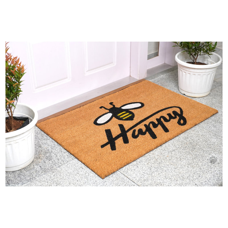 Bee Happy Doormat 24" x 36"