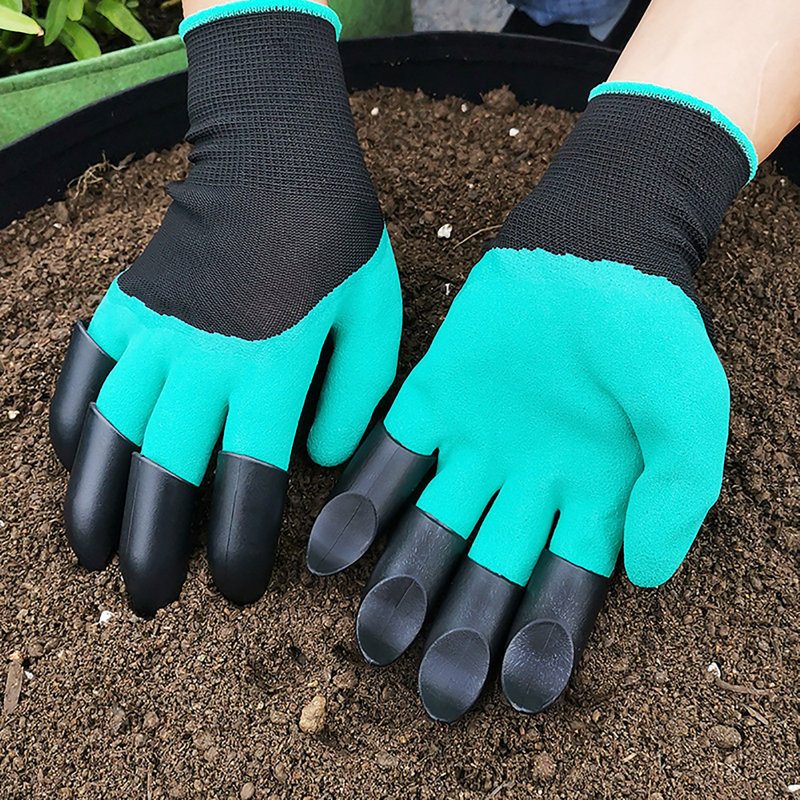 1 Pair Garden Gloves With Claw Tips
