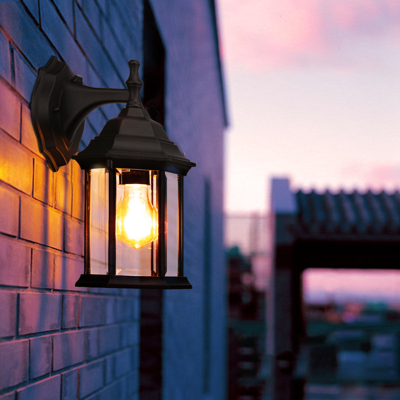 Lanterne murale Depace Dusk to Dawn Sensor, lumière de porche d'extérieur, compatible avec les ampoules E26